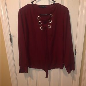 Burgundy Blouse